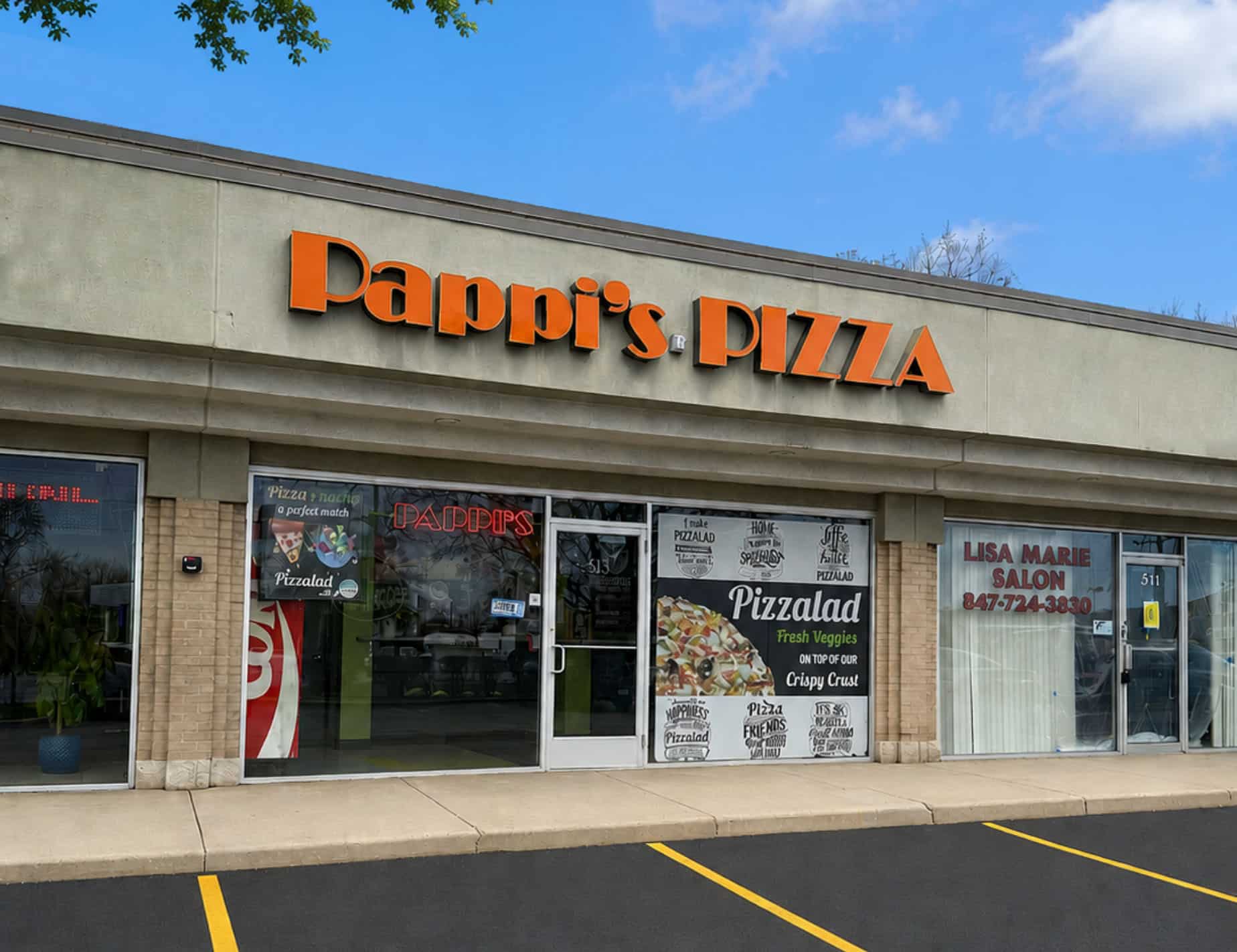 Pappi's Pizza building in Glenview, IL